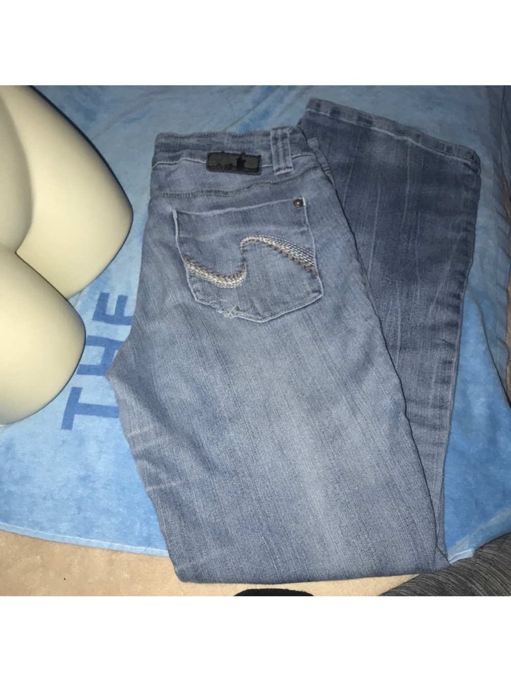 Grane bootcut jeans size 7 Classic Light Blue Women's damaged